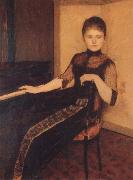 Portrait of Maria van Rijckevorsel-Dommer van Poldersveldt Fernand Khnopff